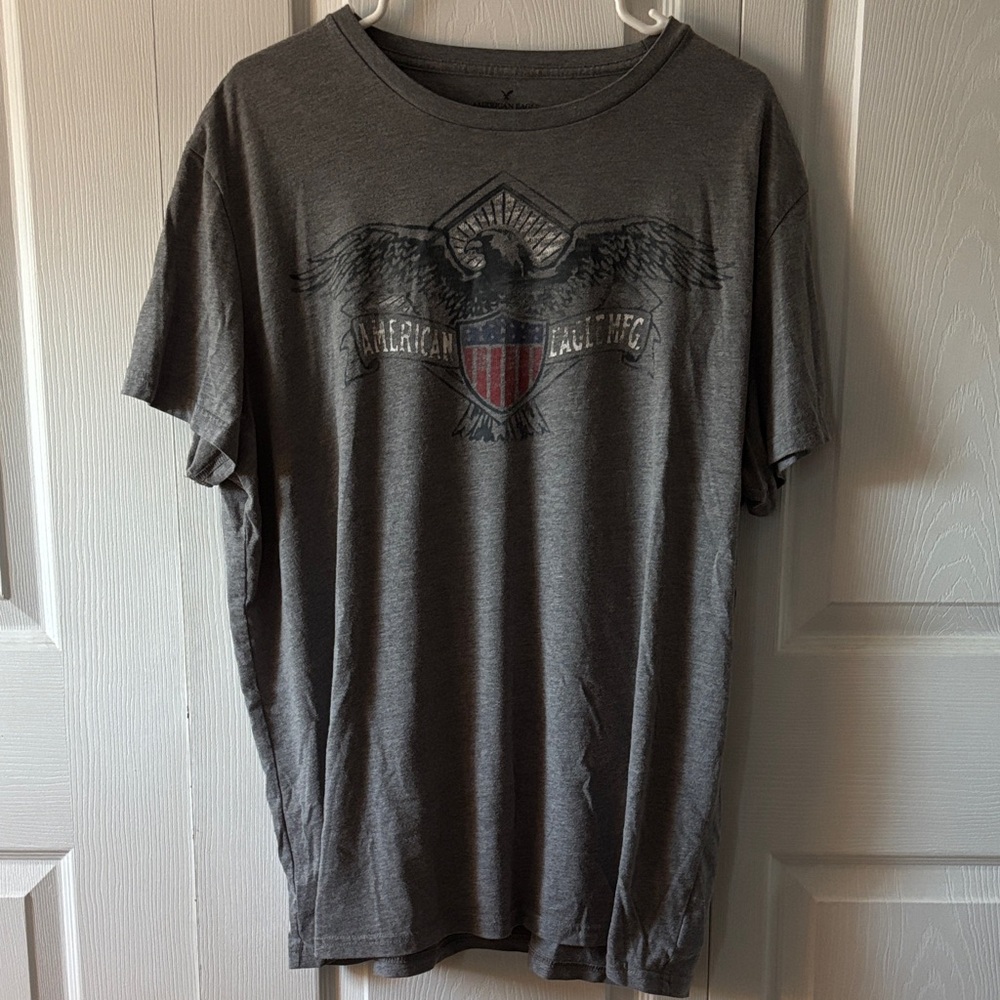 American Eagle Outfitters Charcoal Eagle Graphic T